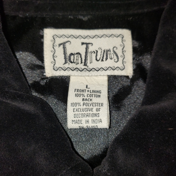 Vintage Christmas Vest Large Black Snowmen Trees Tacky Party Holiday Work Casual - Picture 3 of 4